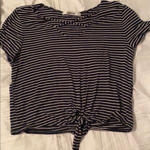 dark navy stripped short sleeve ties at bottom